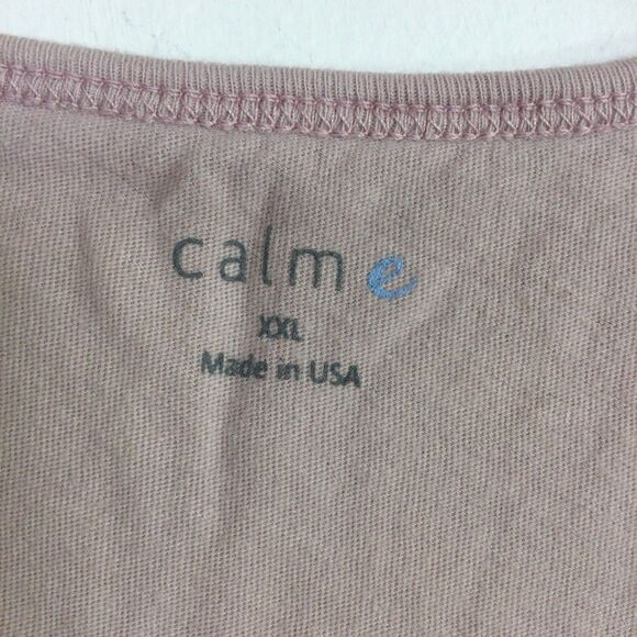 Calme Womens Cross Back Tank Top Sleeveless Organic Cotton Purple Size XXL NWT - Picture 15 of 16